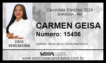 Candidato CARMEN GEISA 2024 - BARAÚNA - Eleições