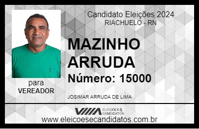 Candidato MAZINHO ARRUDA 2024 - RIACHUELO - Eleições