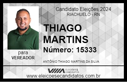 Candidato THIAGO MARTINS 2024 - RIACHUELO - Eleições