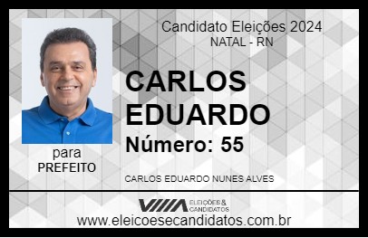 Candidato CARLOS EDUARDO 2024 - NATAL - Eleições