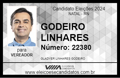 Candidato GODEIRO LINHARES 2024 - NATAL - Eleições