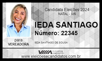 Candidato IEDA SANTIAGO 2024 - NATAL - Eleições