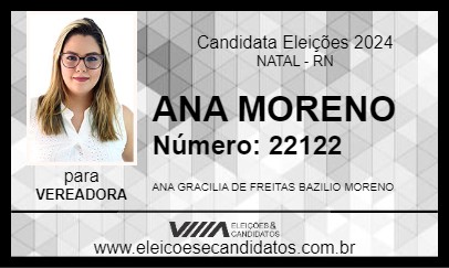 Candidato ANA MORENO 2024 - NATAL - Eleições