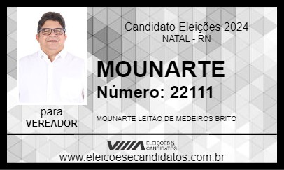 Candidato MOUNARTE 2024 - NATAL - Eleições