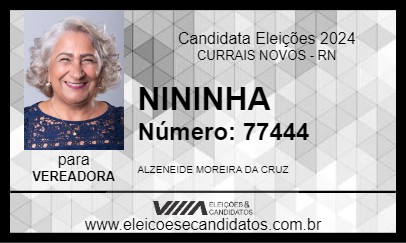 Candidato NININHA 2024 - CURRAIS NOVOS - Eleições