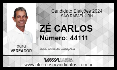 Candidato ZÉ CARLOS 2024 - SÃO RAFAEL - Eleições