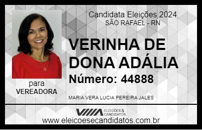 Candidato VERINHA DE DONA ADÁLIA 2024 - SÃO RAFAEL - Eleições