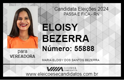 Candidato ELOISY BEZERRA 2024 - PASSA E FICA - Eleições