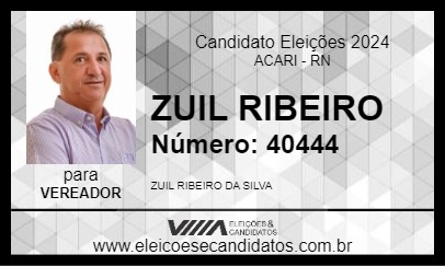 Candidato ZUIL RIBEIRO 2024 - ACARI - Eleições