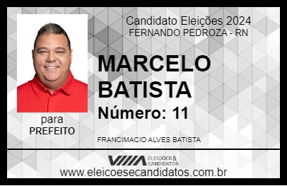 Candidato MARCELO BATISTA 2024 - FERNANDO PEDROZA - Eleições