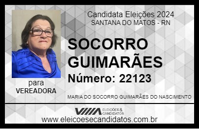 Candidato SOCORRO GUIMARÃES 2024 - SANTANA DO MATOS - Eleições