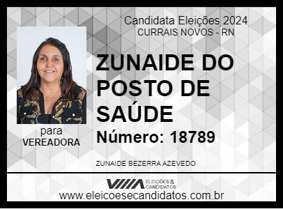 Candidato ZUNAIDE BEZERRA 2024 - CURRAIS NOVOS - Eleições