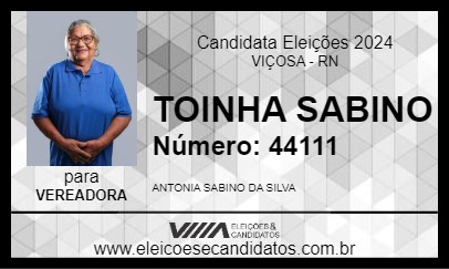 Candidato TOINHA SABINO 2024 - VIÇOSA - Eleições