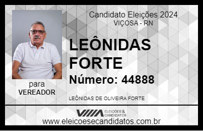 Candidato LEÔNIDAS FORTE 2024 - VIÇOSA - Eleições