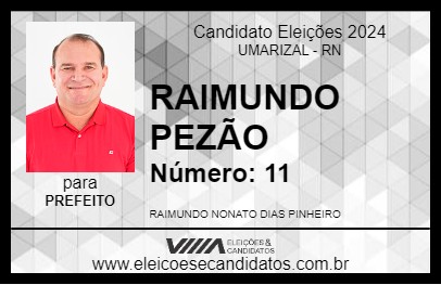 Candidato RAIMUNDO PEZÃO 2024 - UMARIZAL - Eleições