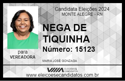 Candidato NEGA DE TIQUINHA 2024 - MONTE ALEGRE - Eleições