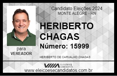 Candidato HERIBERTO CHAGAS 2024 - MONTE ALEGRE - Eleições