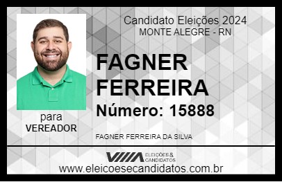 Candidato FAGNER FERREIRA 2024 - MONTE ALEGRE - Eleições