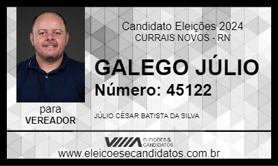 Candidato GALEGO JÚLIO 2024 - CURRAIS NOVOS - Eleições