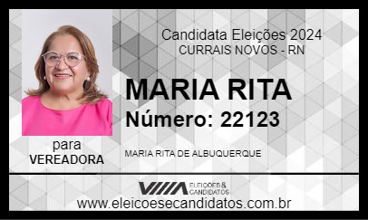 Candidato MARIA RITA 2024 - CURRAIS NOVOS - Eleições