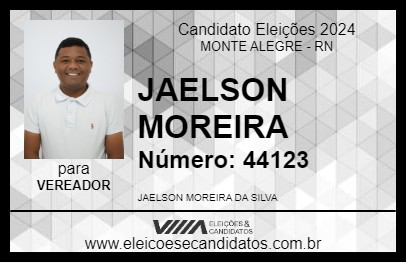 Candidato JAELSON MOREIRA 2024 - MONTE ALEGRE - Eleições