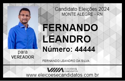 Candidato FERNANDO LEANDRO 2024 - MONTE ALEGRE - Eleições