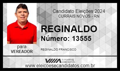 Candidato REGINALDO 2024 - CURRAIS NOVOS - Eleições