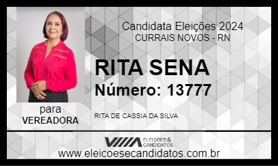 Candidato RITA SENA 2024 - CURRAIS NOVOS - Eleições