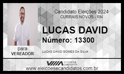 Candidato LUCAS DAVID 2024 - CURRAIS NOVOS - Eleições