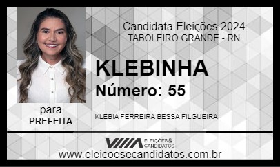 Candidato KLEBINHA 2024 - TABOLEIRO GRANDE - Eleições