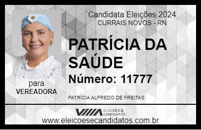 Candidato PATRÍCIA DA SAÚDE 2024 - CURRAIS NOVOS - Eleições