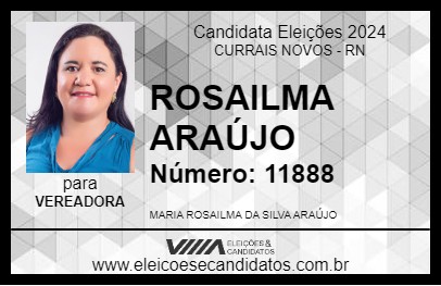 Candidato ROSAILMA ARAÚJO 2024 - CURRAIS NOVOS - Eleições