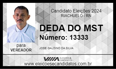 Candidato DEDA DO MST 2024 - RIACHUELO - Eleições