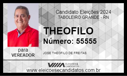 Candidato THEOFILO 2024 - TABOLEIRO GRANDE - Eleições