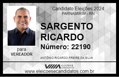 Candidato SARGENTO RICARDO 2024 - PARNAMIRIM - Eleições