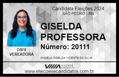 Candidato GISELDA PROFESSORA 2024 - SÃO PEDRO - Eleições