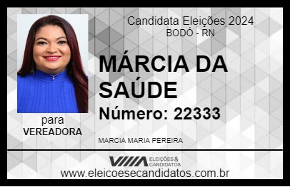 Candidato MÁRCIA DA SAÚDE 2024 - BODÓ - Eleições