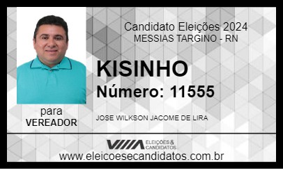 Candidato KISINHO 2024 - MESSIAS TARGINO - Eleições