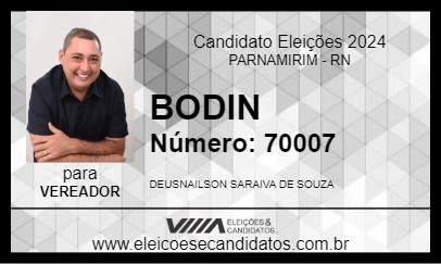 Candidato BODIN 2024 - PARNAMIRIM - Eleições