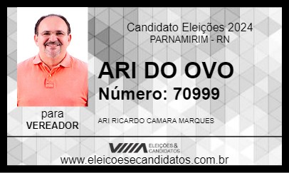 Candidato ARI DO OVO 2024 - PARNAMIRIM - Eleições