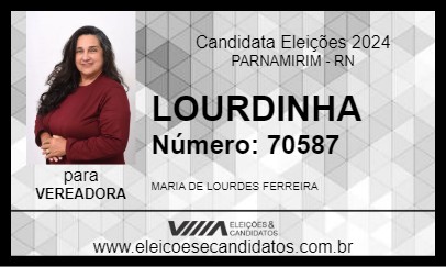 Candidato LOURDINHA 2024 - PARNAMIRIM - Eleições