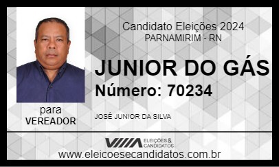 Candidato JUNIOR DO GÁS 2024 - PARNAMIRIM - Eleições