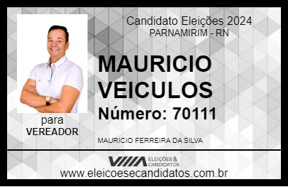 Candidato MAURICIO VEICULOS 2024 - PARNAMIRIM - Eleições