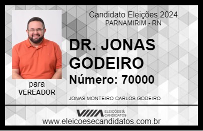 Candidato DR. JONAS GODEIRO 2024 - PARNAMIRIM - Eleições