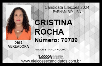 Candidato CRISTINA ROCHA 2024 - PARNAMIRIM - Eleições