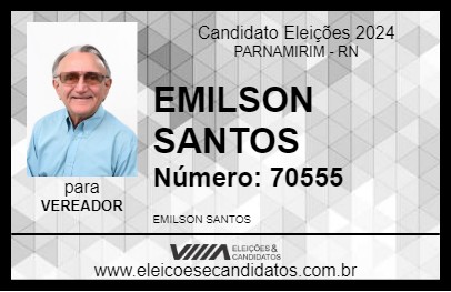 Candidato EMILSON SANTOS 2024 - PARNAMIRIM - Eleições