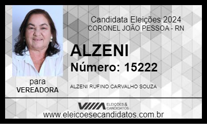 Candidato ALZENI 2024 - CORONEL JOÃO PESSOA - Eleições