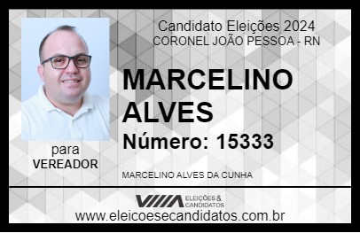 Candidato MARCELINO ALVES 2024 - CORONEL JOÃO PESSOA - Eleições