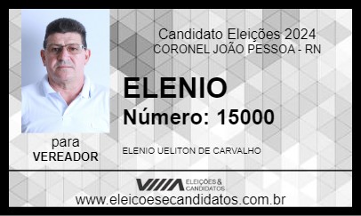 Candidato ELENIO 2024 - CORONEL JOÃO PESSOA - Eleições