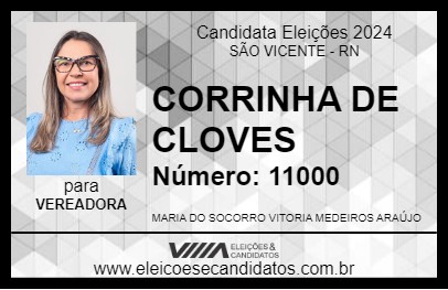 Candidato CORRINHA DE CLOVES 2024 - SÃO VICENTE - Eleições